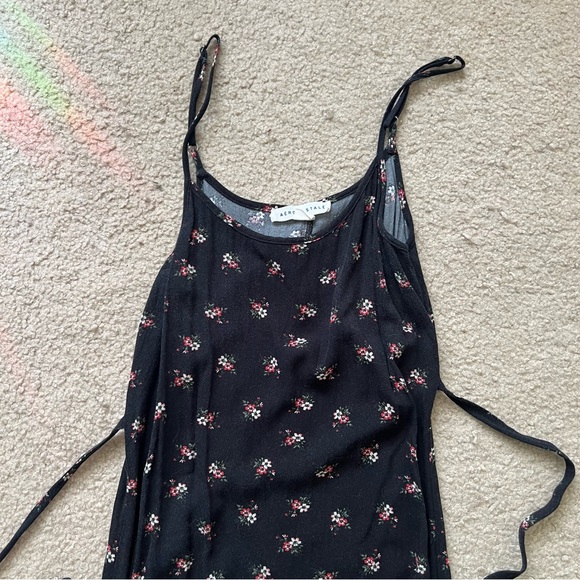 Black Floral Slip Dress - Picture 2 of 6